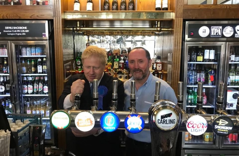 Eddie and Boris Johnson at The Bloxwich Showman