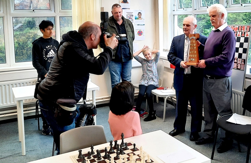 Eddie at the Bloxwich Junior Chess Academy and Club