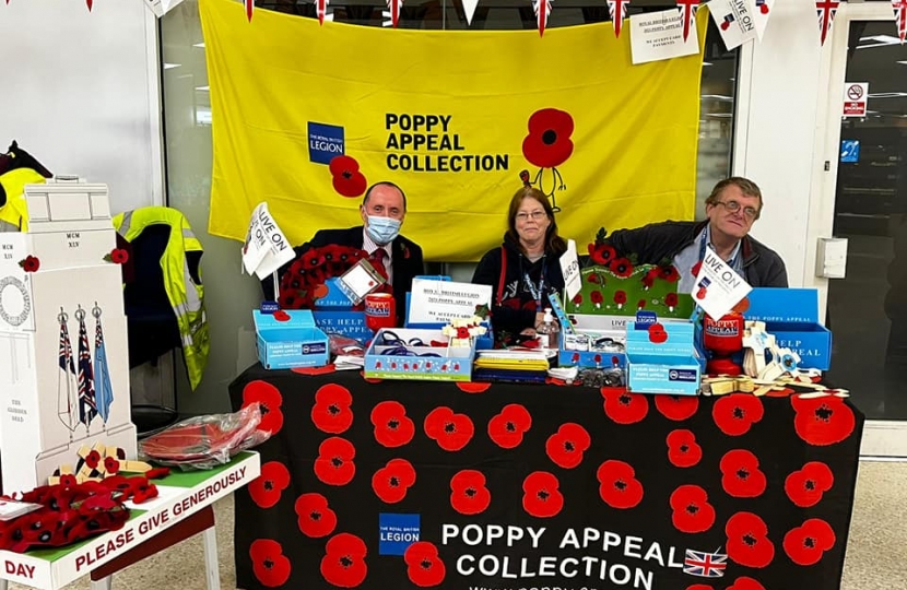 Eddie at Short Heath Lest We Forget's Poppy Appeal at Sainsbury's Reedswood
