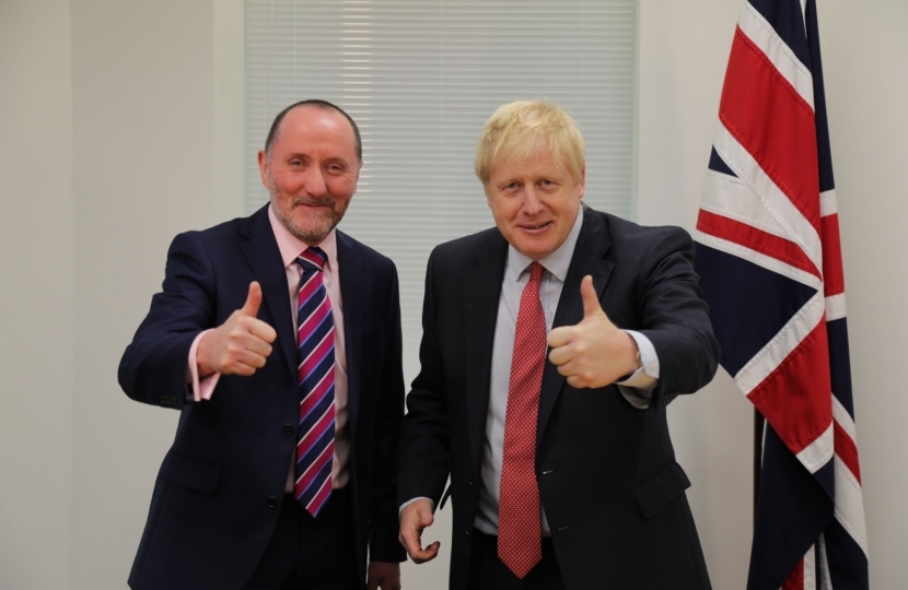 Eddie Hughes and Boris Johnson