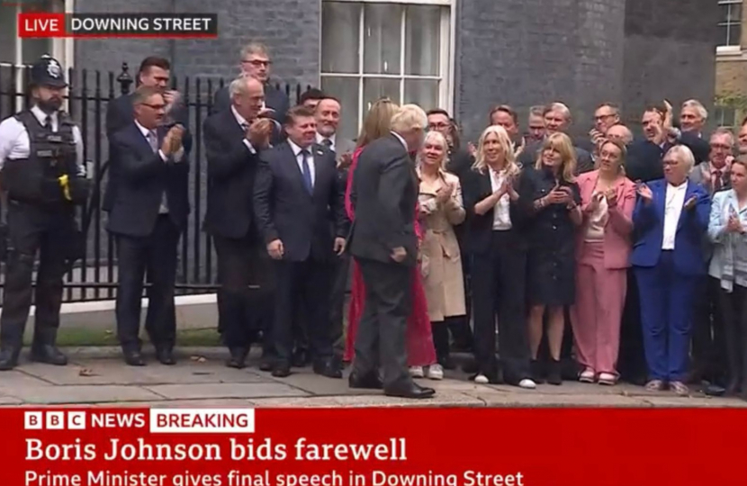 Boris saying goodbye