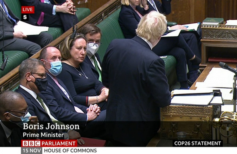 Boris speaking in Parliament