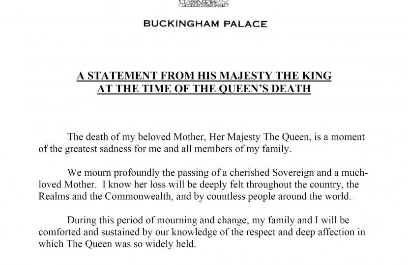 Statement from Buckingham Palace