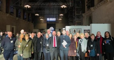 Eddie with constituents on tour of Parliament
