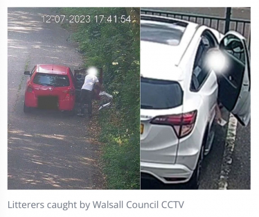 Litterers caught by Walsall Council CCTV