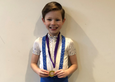 Alfie with a Medal